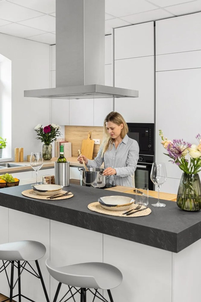 Kusintha szürke üveg váza, magasság 22 cm - Bitz