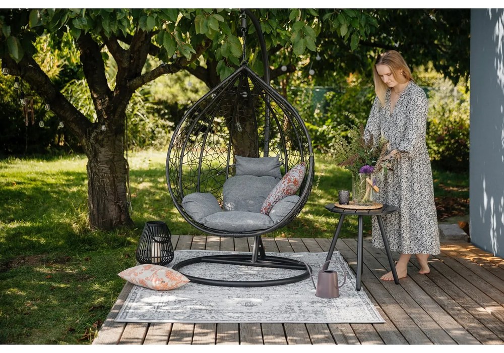 Noela sötétszürke műrattan függőfotel - Bonami Selection