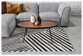 Kamelia fekete dohányzóasztal diófa dekoros asztallappal - Kave Home