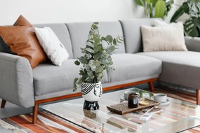 Pot Face fekete-fehér porcelán váza - Mauro Ferretti