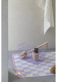 Világossárga-lila bio pamut fürdőszobai kilépő 50x80 cm Retro – Mette Ditmer Denmark