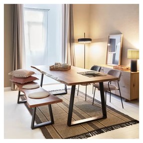 Fekete-natúr színű kétoldalas tengerifű szőnyeg 200x300 cm Brunilda – Kave Home