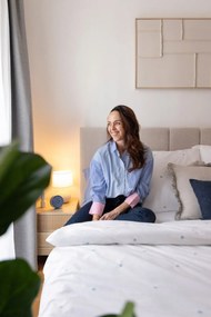 Natural len párnahuzat fodros szegéllyel, 50 x 60 cm - Linen Tales