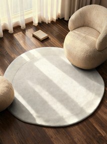 Krémszínű kézi szövésű gyapjúkeverék kerek szőnyeg ø 160 cm Kari Organic – Villeroy&amp;Boch