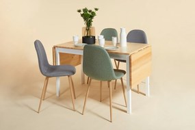 Brisbane bővíthető borovi fenyő étkezőasztal fehér konstrukcióval, 120 (200) x 70 cm - Bonami Essentials