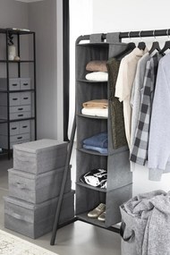 Szürke fedeles textil tárolódoboz 30x40x22 cm Soft Storage – Bigso