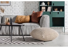 Kamelia fekete dohányzóasztal diófa dekoros asztallappal - Kave Home