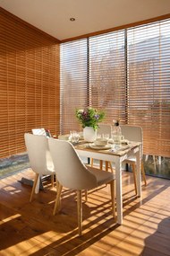 Brisbane bővíthető borovi fenyő étkezőasztal fehér konstrukcióval, 120 (200) x 70 cm - Bonami Essentials