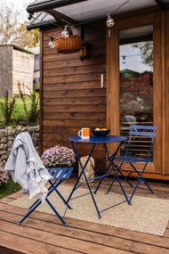 Summer Linen kék pléd, 140 x 180 cm - Euromant