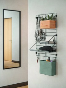 Fekete fém moduláris polcrendszer konzol Mural – Metaltex