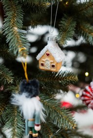 Üveg karácsonyfadísz 7 cm House – Dakls