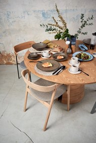 Muna étkezőszék tömör tölgyből, szürke ülőrésszel - Gazzda