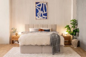 Bézs boxspring ágy 180x200 cm Olia Bold Line – Bonami Selection