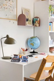 Zöld asztali lámpa fém búrával (magasság 49 cm) Casque – Leitmotiv