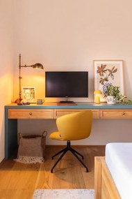 Mustársárga kárpitozott étkezőfotel szett 2 db-os Add – Teulat