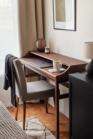 Martin sötétbarna kerámia-szövet asztali lámpa, magasság 29 cm - Trio