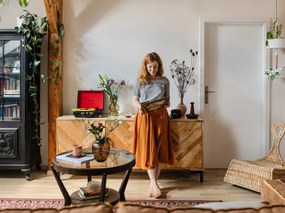 Hammershøi barna üveg váza, magasság 18,5 cm - Kähler Design