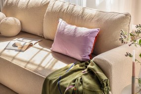 Bézs buklé kinyitható kanapé 247 cm Quinoa – Bonami Selection