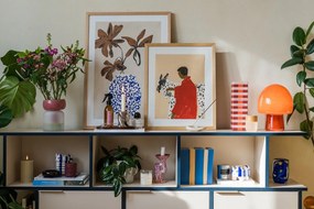 Rózsaszín üveg váza (magasság 19 cm) Kelse – Kave Home