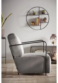 Fekete többszintes fém fali polc 55 cm Across – Kave Home