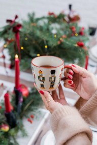 Agyagkerámia bögre szett cappucinóhoz, karácsonyi mintával, 2 db-os, 300 ml Jolly – Bloomingville