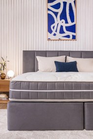 Szürke boxspring ágy 160x200 cm Olia Bold Line – Bonami Selection