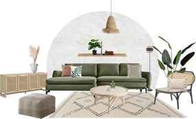 Wave barna pamut párna, 45 x 45 cm - PT LIVING