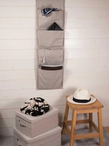 Bézs fedeles textil tárolódoboz 45x34x25 cm Soft Storage – Bigso