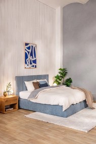 Kék boxspring ágy 180x200 cm Olia Bold Line – Bonami Selection