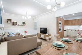 Java barna-fehér TV-állvány - Marckeric