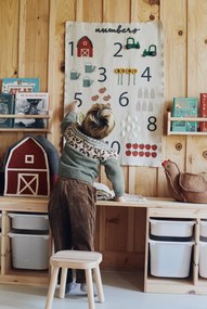 Gyerek fali dekoráció Farm Numbers – Lorena Canals