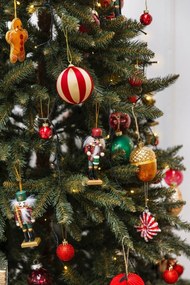 Textil kézzel készített karácsonyfadísz 10 cm Gingerbread – Sass &amp; Belle