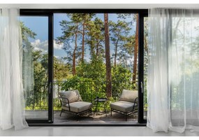 Mareluz bézs fémszerkezetű kerti fotel - Kave Home