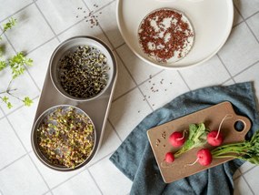 Malia 12 db-os krémszínű agyagkerámia étkészlet - Bonami selection