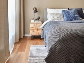 Waffle szürke pamut takaró, 130 x 170 cm - Tiseco Home Studio