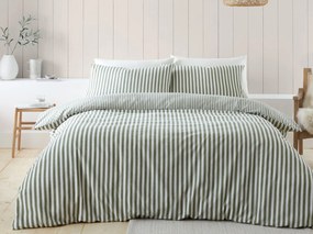 Zöld egyszemélyes flanel ágyneműhuzat 135x200 cm – Catherine Lansfield