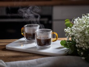 Üveg eszpresszó bögre szett 2 db-os 80 ml Amber – Vialli Design