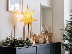 Nobili fehér csontporcelán karácsonyi gyertyatartó, magasság 19 cm - Kähler Design