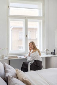 Bézs pamut ágytakaró franciaágyra 180x250 cm Bedar – Kave Home