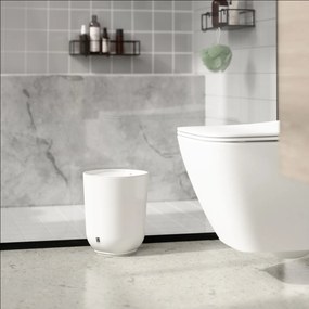 Fekete öntapadós acél fürdőszobai polc szett 2 db-os Cubiko – Umbra