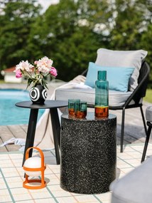 Fer fekete kerti tárolóasztal, ø 40 cm - WOOOD