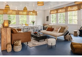 Krémszínű buklé puff Alford – House Nordic