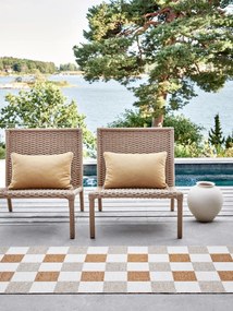 Okkersárga-bézs kültéri-beltéri futószőnyeg 70x300 cm Pix Vanilla Ochre – Pappelina