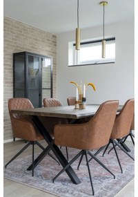 Fekete fém tálalószekrény 80x175 cm Brisbane – House Nordic