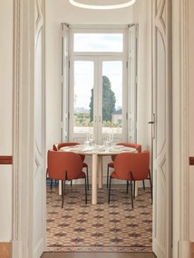 Piros kárpitozott étkezőfotel szett 2 db-os Mogi – Teulat