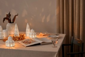 Lighthouse fehér karácsonyi kerámia gyertyatartó, ø 9 cm - Kähler Design