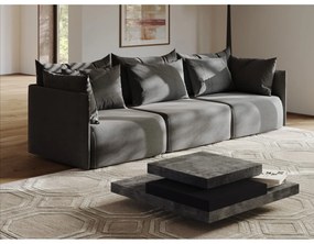 Szürke dohányzóasztal beton dekorral 110x110 cm Slate - TemaHome