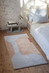 Világoskék-bézs mosható pamut futószőnyeg 70x150 cm Figura – Mette Ditmer Denmark