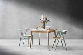 Single kihúzható étkezőasztal fehér asztallappal, 90 x 90 cm - Hammel