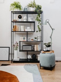 Singles fekete fémtálca, ø 20 cm - Zone